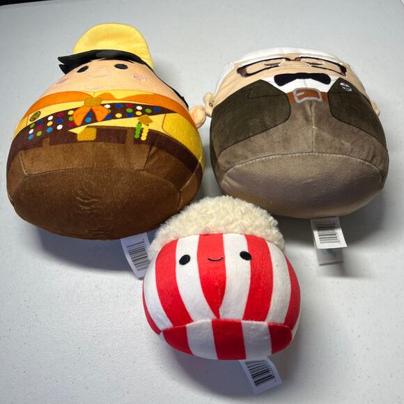Disney Squishmallows Lot of 3 toys Movie UP Old Guy and Kid plus Popcorn - Picture 10 of 16